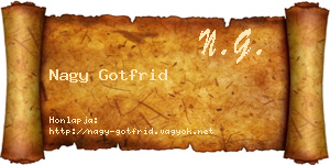 Nagy Gotfrid névjegykártya